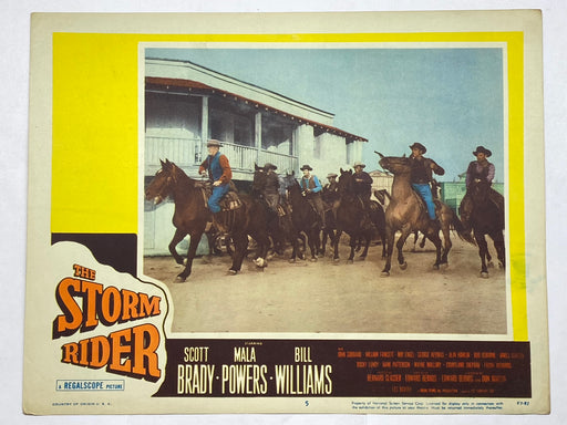 1957 The Storm Rider #5 Lobby Card 11x14 Scott Brady Mala Powers Bill Williams   - TvMovieCards.com
