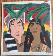 Daniel Boone Fess Parker Ed Ames Chicago TV Guide Cover Art by Al Hainke   - TvMovieCards.com