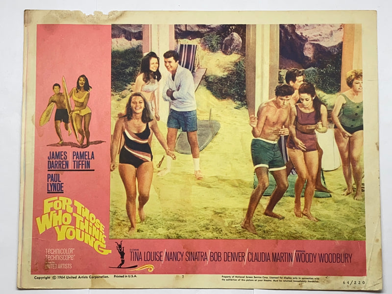 1964 For Those Who Think Young #7 Lobby Card 11x14 James Darren Pamela Tiffin Pa - TvMovieCards.com