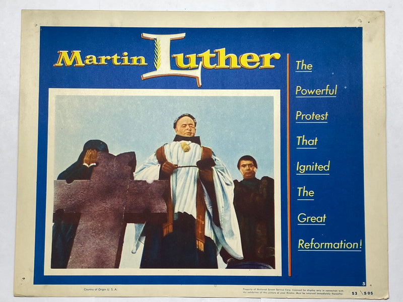 1953 Martin Luther #5 Lobby Card 11x14 Niall MacGinnis John Ruddock Pierre Lefev - TvMovieCards.com