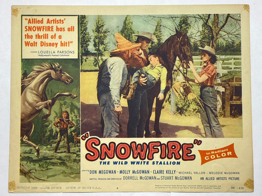 1958 Snowfire #4 Lobby Card 11x14 Don Megowan Molly McGowan Claire Kelly   - TvMovieCards.com