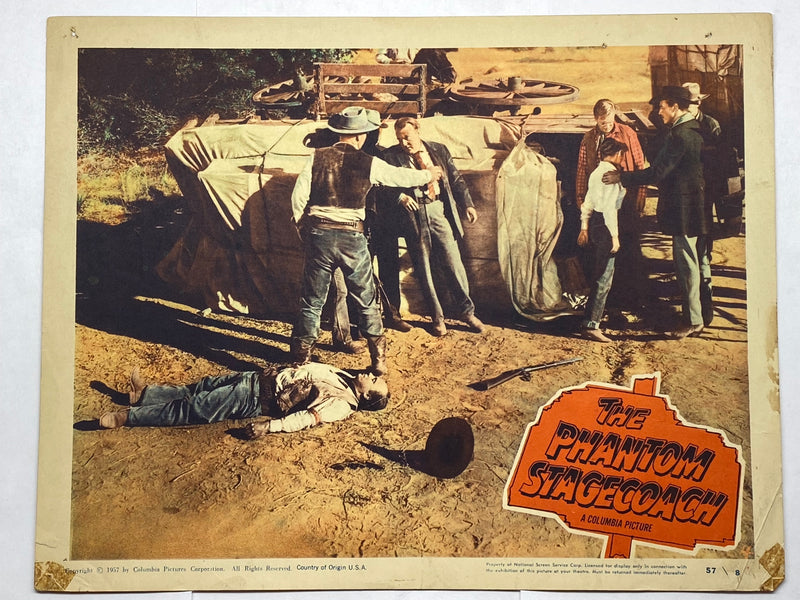 1957 The Phantom Stagecoach #4 Lobby Card 11x14 William Bishop Kathleen Crowley   - TvMovieCards.com