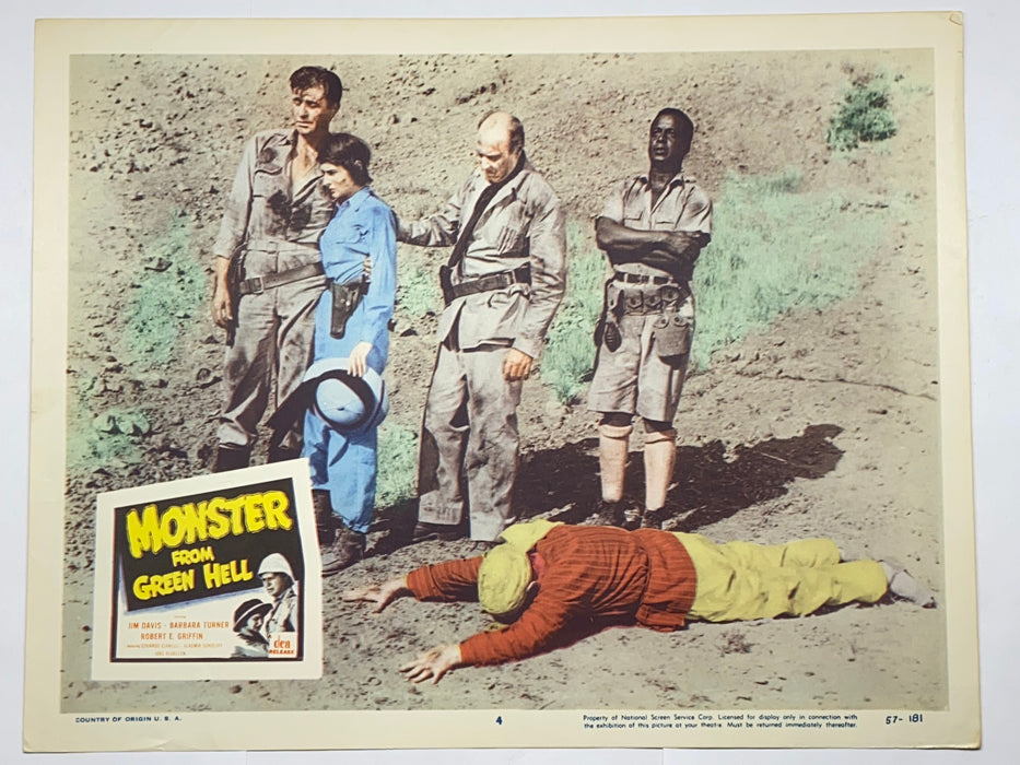 1957 Monster from Green Hell #4 Lobby Card 11x14 Jim Davis Robert Griffin   - TvMovieCards.com