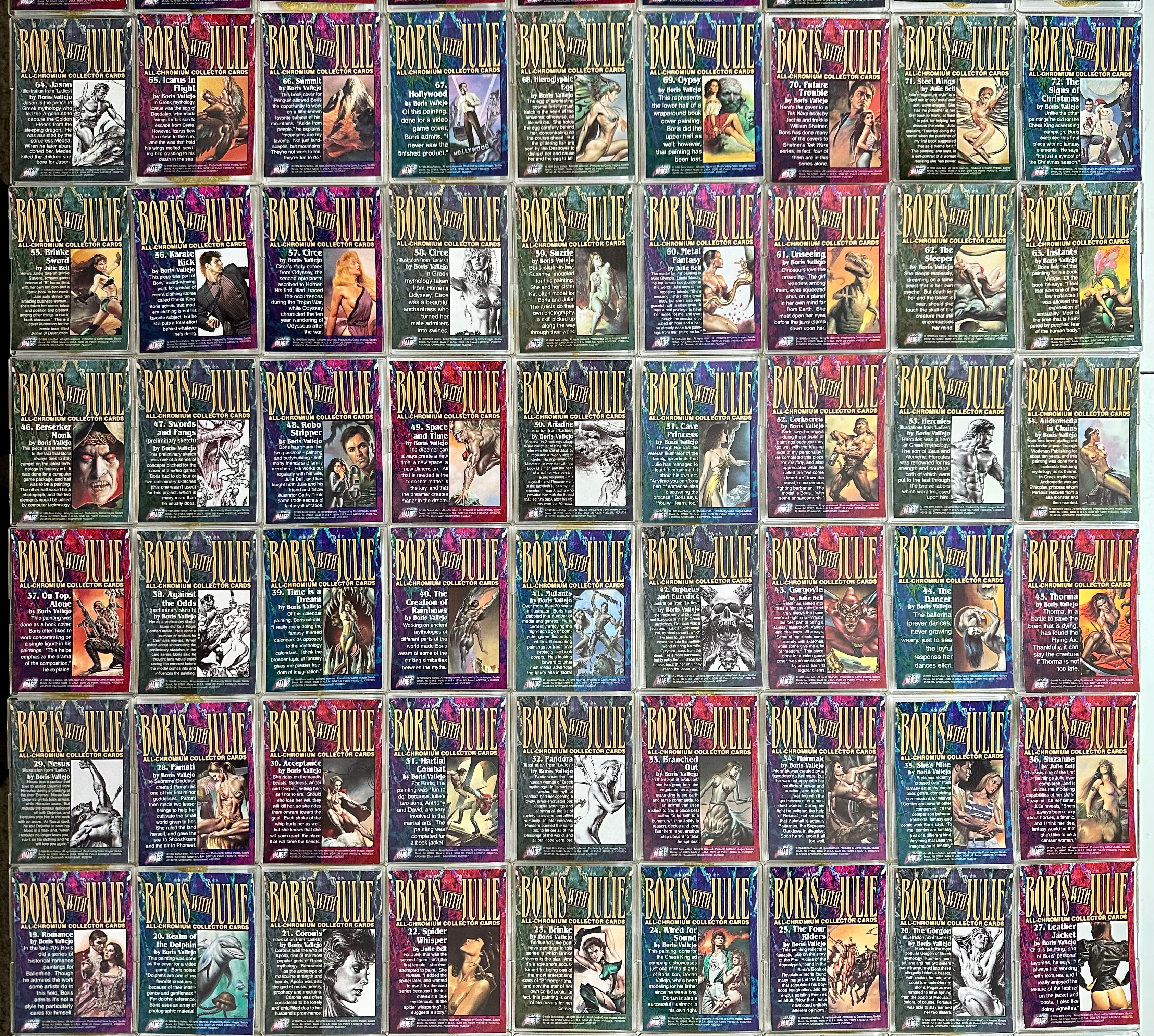 Boris Archive I & II セット 1996 Boris With Julie Parallel HoloChrome Refractor Trading Card