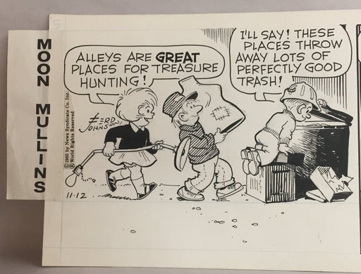 Moon Mullins Comic Strip Original Art by Ferd Johnson 11-12-1965   - TvMovieCards.com