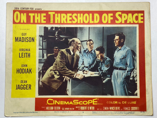 1956 On the Threshold of Space #6 Lobby Card 11x14 Guy Madison Virginia Leith   - TvMovieCards.com