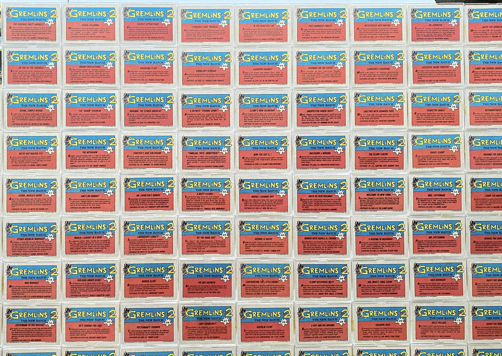 Gremlins 2 Movie Vintage Base Card Set 88 Cards 11 Stickers 1990 Topps - TvMovieCards.com