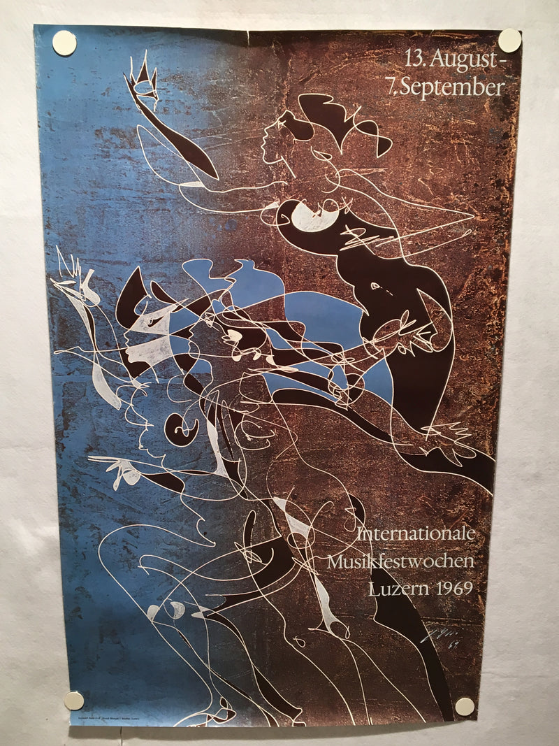 Erni Hans - Internationale Musikfestwochen Luzern 1969 Large Poster 35 x 50"   - TvMovieCards.com
