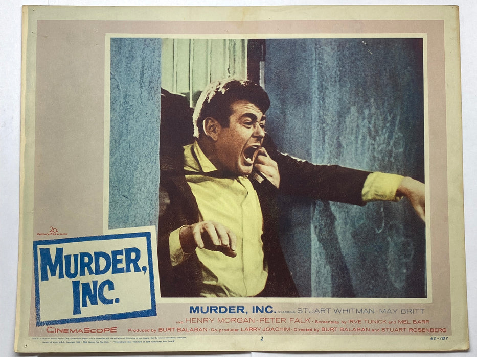 1960 Murder, Inc #2 Lobby Card 11x14 Stuart Whitman May Britt Henry Morgan   - TvMovieCards.com