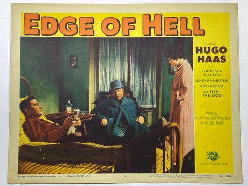 1956 Edge of Hell #3 Lobby Card 11x14 Hugo Haas Francesca De Scaffa June Shelley   - TvMovieCards.com