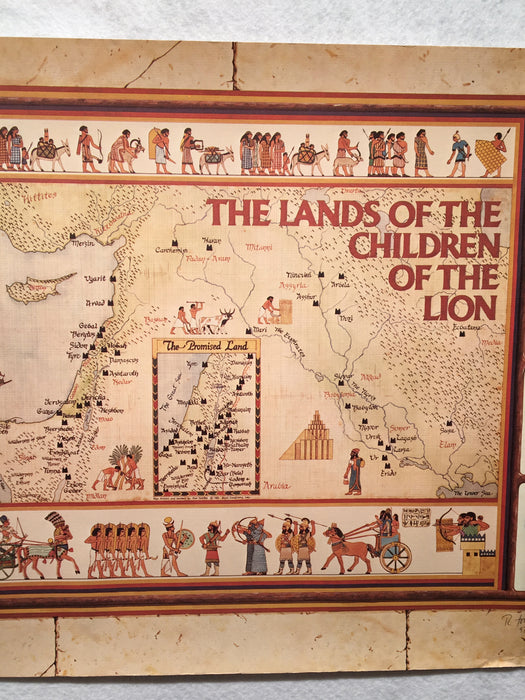 Ron Toelke Signed Poster Print 1980 - "The Lands of the Children of the Lion"   - TvMovieCards.com