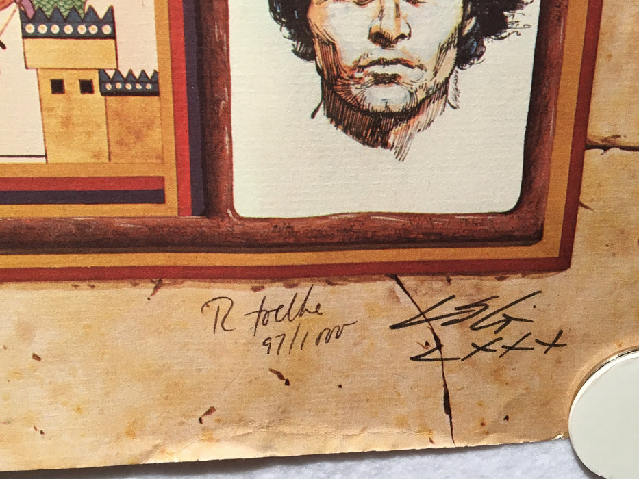 Ron Toelke Signed Poster Print 1980 - "The Lands of the Children of the Lion"   - TvMovieCards.com