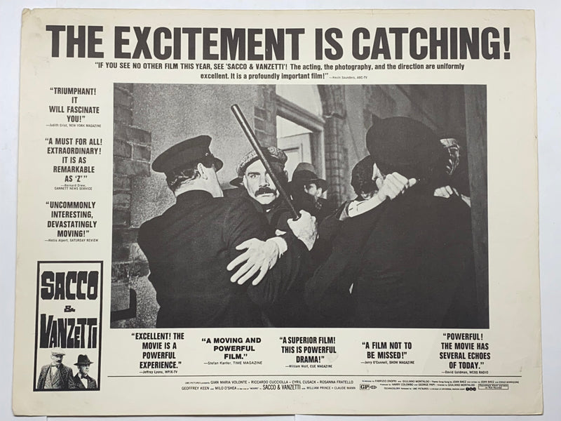 1971 Sacco & Vanzetti Lobby Card 11x14 Gian Maria Volontè Riccardo Cucciolla   - TvMovieCards.com