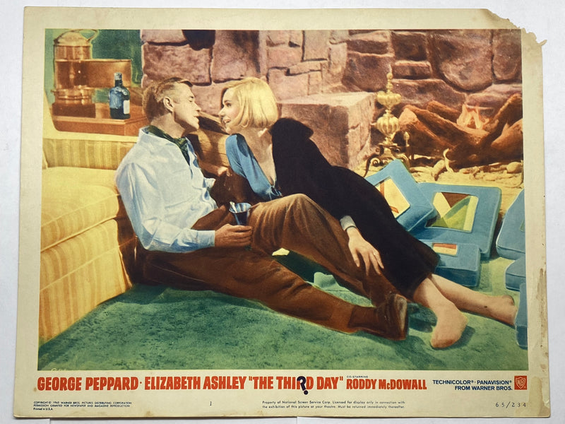 1965 The Third Day #1 Lobby Card 11x14 George Peppard Elizabeth Ashley   - TvMovieCards.com