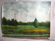MARJORIE ALLEGRETTI (20TH CENTURY) Rural Roadside Landscape Oil on Paper Signed   - TvMovieCards.com