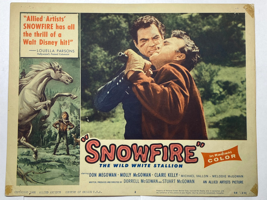 1958 Snowfire #2 Lobby Card 11x14 Don Megowan Molly McGowan Claire Kelly   - TvMovieCards.com