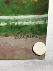 MARJORIE ALLEGRETTI (20TH CENTURY) Rural Roadside Landscape Oil on Paper Signed   - TvMovieCards.com