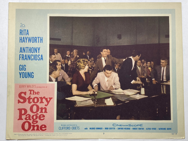 1959 The Story on Page One #7 Lobby Card 11x14 Rita Hayworth Anthony Franciosa   - TvMovieCards.com