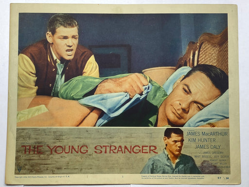 1957 The Young Stranger #1 Lobby Card 11x14 James MacArthur Kim Hunter   - TvMovieCards.com
