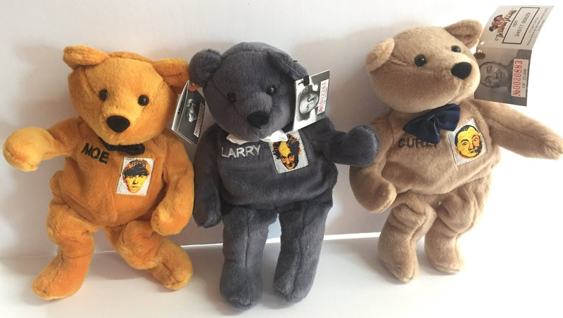 Three Stooges Limited Edition 3 Plush Bears Numbered Set Comic Images 1999   - TvMovieCards.com