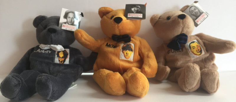 Three Stooges Limited Edition 3 Plush Bears Numbered Set Comic Images 1999   - TvMovieCards.com