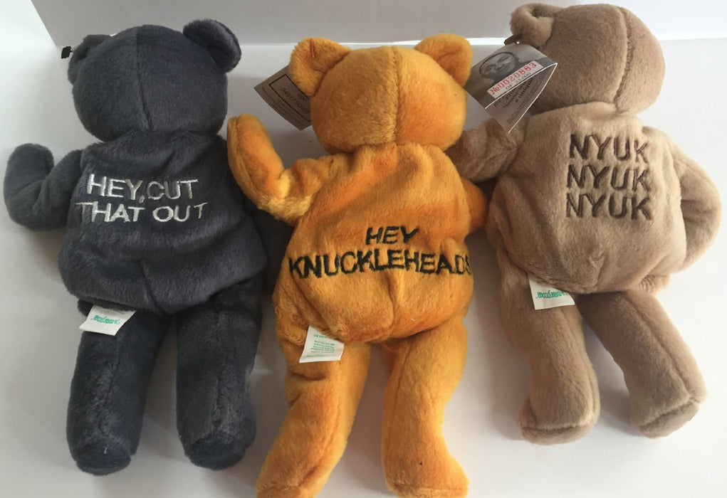 Three Stooges Limited Edition 3 Plush Bears Numbered Set Comic Images 1999   - TvMovieCards.com