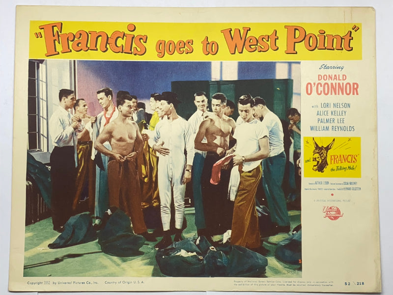1952 Francis Goes to West Point #3 Lobby Card 11x14 Donald O'Connor Lori Nelson   - TvMovieCards.com