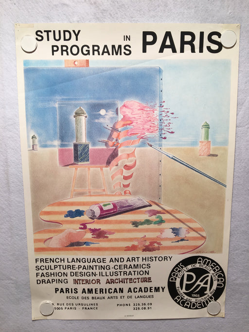 J.F. Aime "Study Programs in Paris" Paris American Academy Poster   - TvMovieCards.com