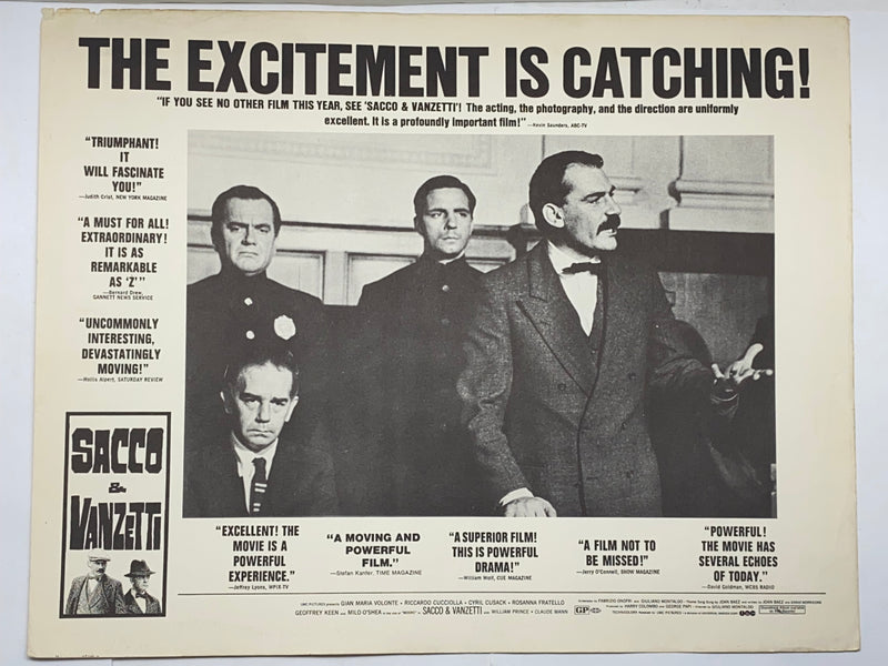 1971 Sacco & Vanzetti Lobby Card 11x14 Gian Maria Volontè Riccardo Cucciolla   - TvMovieCards.com
