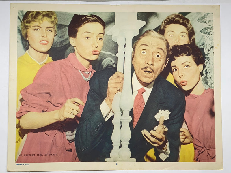 1957 The Foxiest Girl in Paris #2 Lobby Card 11x14 Martine Carol Mischa Auer Mic - TvMovieCards.com