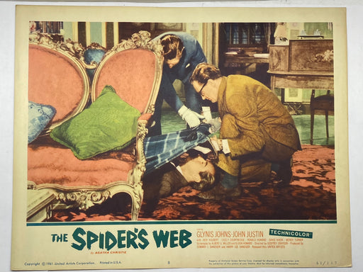 1961 The Spider's Web #8 Lobby Card 11x14 Glynis Johns John Justin Jack Hulbert   - TvMovieCards.com