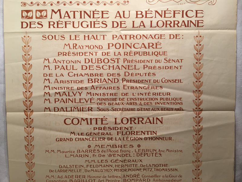 1916 French "Pour Metz" Benefit for Refugees of Lorraine WWI Poster 39 x 55"   - TvMovieCards.com