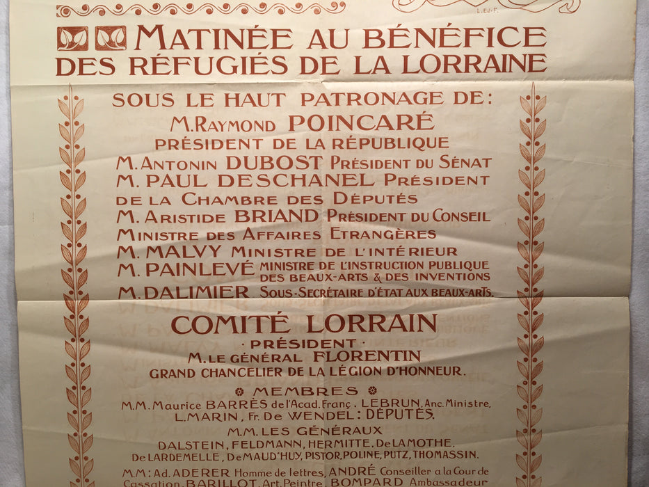 1916 French "Pour Metz" Benefit for Refugees of Lorraine WWI Poster 39 x 55"   - TvMovieCards.com