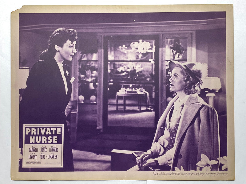 1941 Private Nurse Lobby Card 11x14 Jane Darwell Brenda Joyce Sheldon Leonard   - TvMovieCards.com