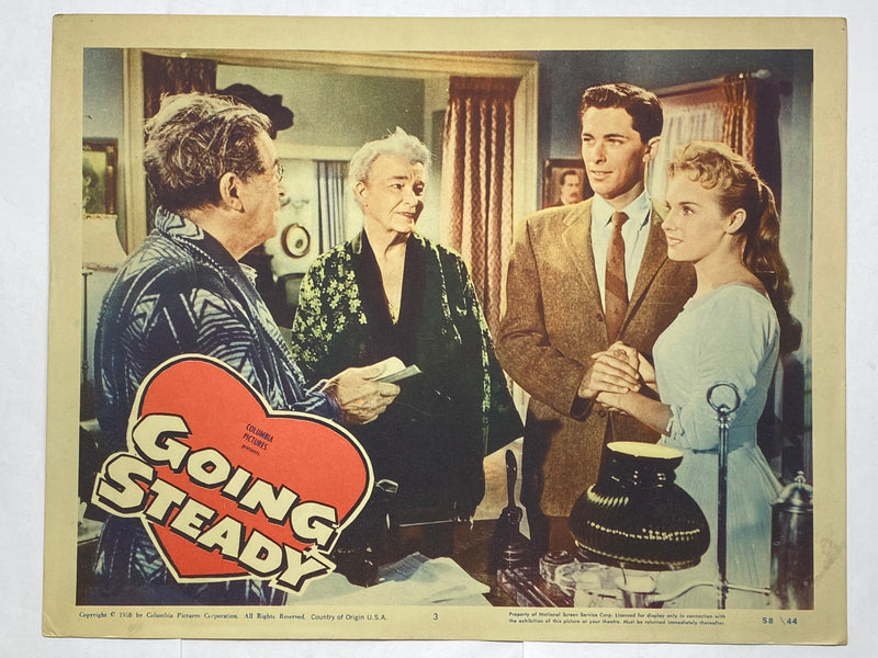1958 Going Steady #3 Lobby Card 11x14  Molly Bee, Alan Reed Jr., Bill Goodwin   - TvMovieCards.com