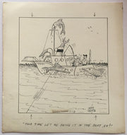 Jeff Keate Time Out Comic Strip Original Art  Fishing (Let me bring it in)   - TvMovieCards.com