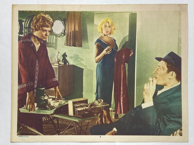 1957 The Foxiest Girl in Paris #6 Lobby Card 11x14 Martine Carol Mischa Auer Mic   - TvMovieCards.com