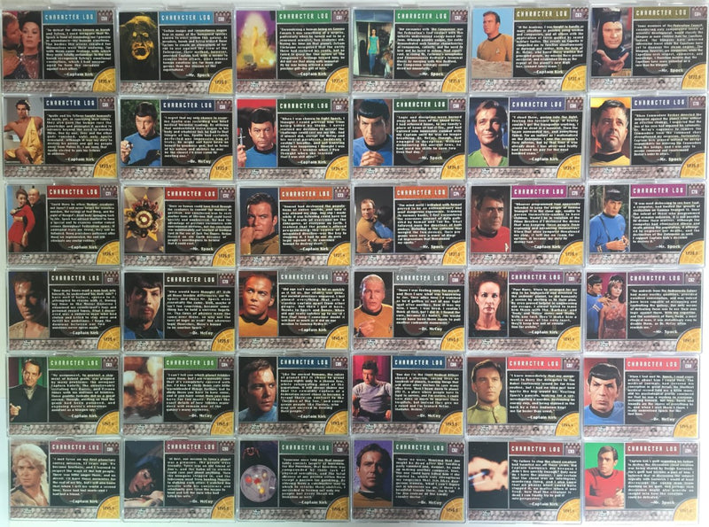 Star Trek The Original Series 2 TOS Character Log Chase Card Set 52 Cards Skybox - TvMovieCards.com