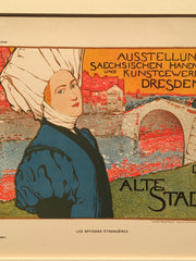Les Affiches Etrangeres "Alte Stadt" Stone Lithograph by Otto Fischer - 1897   - TvMovieCards.com
