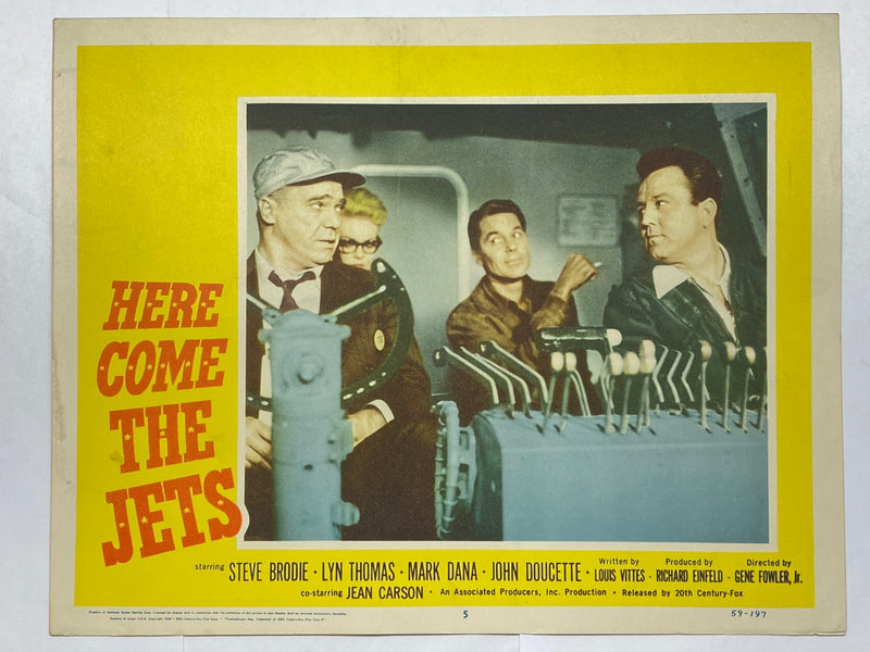 1959 Here Come the Jets #5 Lobby Card 11x14 Steve Brodie Lyn Thomas Mark Dana   - TvMovieCards.com