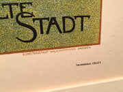 Les Affiches Etrangeres "Alte Stadt" Stone Lithograph by Otto Fischer - 1897   - TvMovieCards.com