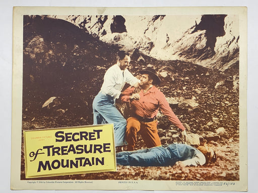 1956 The Secret of Treasure Mountain Lobby Card 11x14 Valerie French Raymond Burr   - TvMovieCards.com