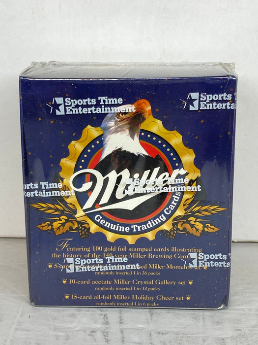 1995 Miller Genuine Trading Card Box 36 Pack Factory Sealed Sports Time   - TvMovieCards.com