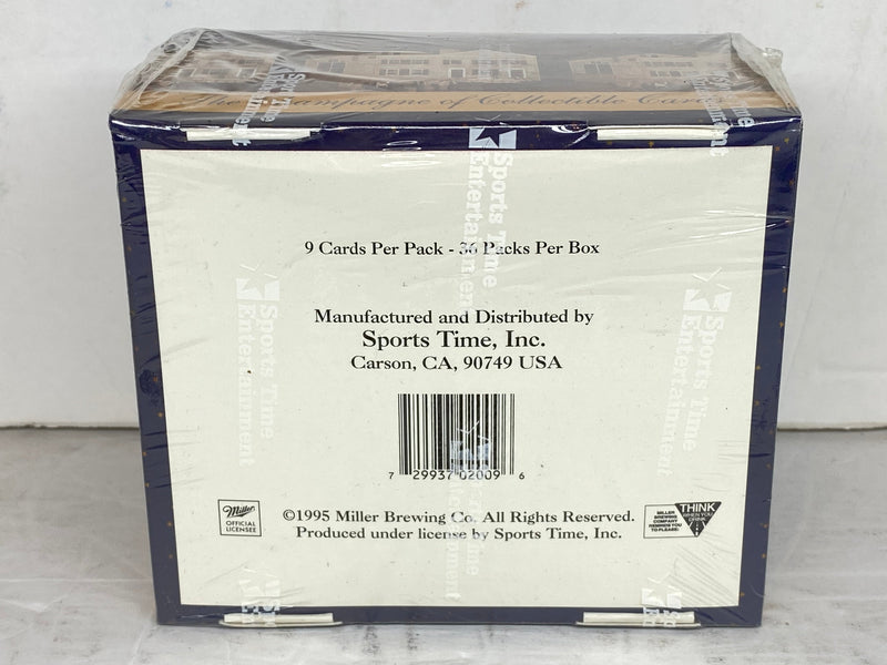 1995 Miller Genuine Trading Card Box 36 Pack Factory Sealed Sports Time   - TvMovieCards.com