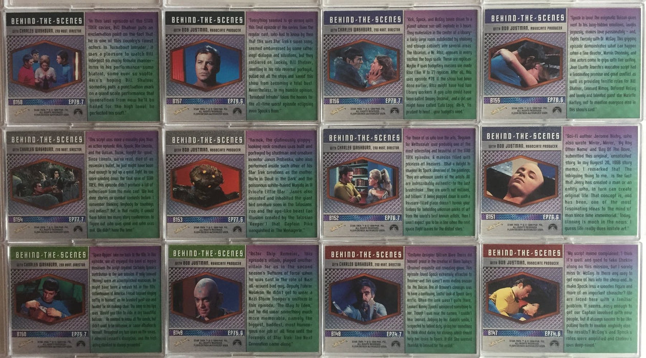 Star Trek The Original Series 3 TOS Behind the Scenes Chase Card Set 48 Cards   - TvMovieCards.com