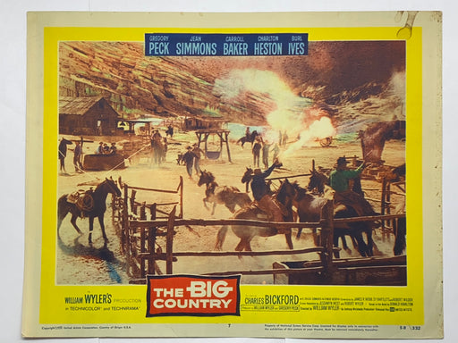 1958 The Big Country #7 Lobby Card 11x14 Gregory Peck Jean Simmons Carroll Baker   - TvMovieCards.com