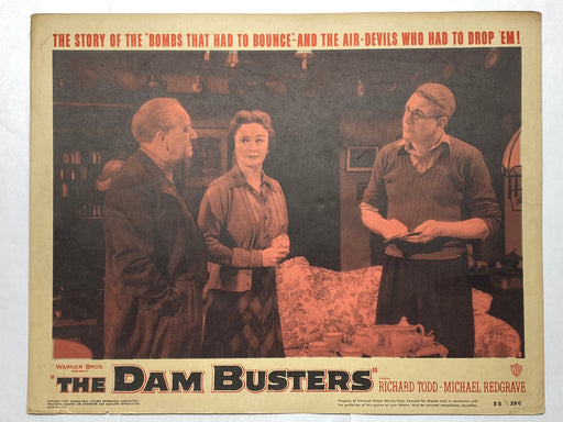 1955 The Dam Busters #2 Lobby Card 11x14 Richard Todd Michael Redgrave Ursula Je   - TvMovieCards.com