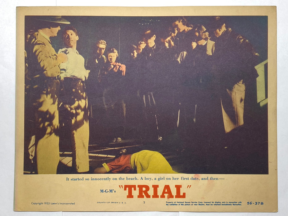 1955 Trial #7 Lobby Card 11x14 Glenn Ford Dorothy McGuire Arthur Kennedy   - TvMovieCards.com