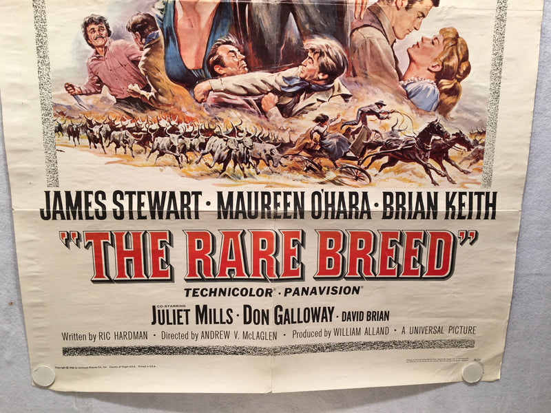 The Rare Breed 1966 1SH 1 Sheet Movie Poster 27x41 James Stewart Western   - TvMovieCards.com