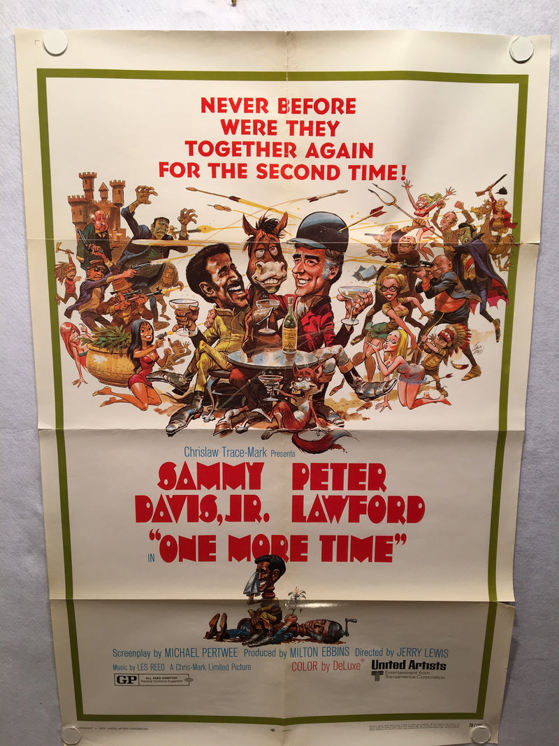 One More Time 1970 1SH 1 Sheet Movie Poster 27x41 Sammy Davis Jr Peter Lawford   - TvMovieCards.com